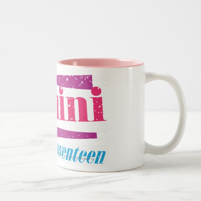 Caneca De Café Em Dois Tons Rosa dos Gêmeos (Direita)