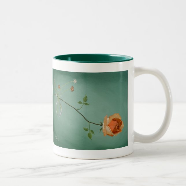 Caneca De Café Em Dois Tons Rosa Elegance Mug (Direita)