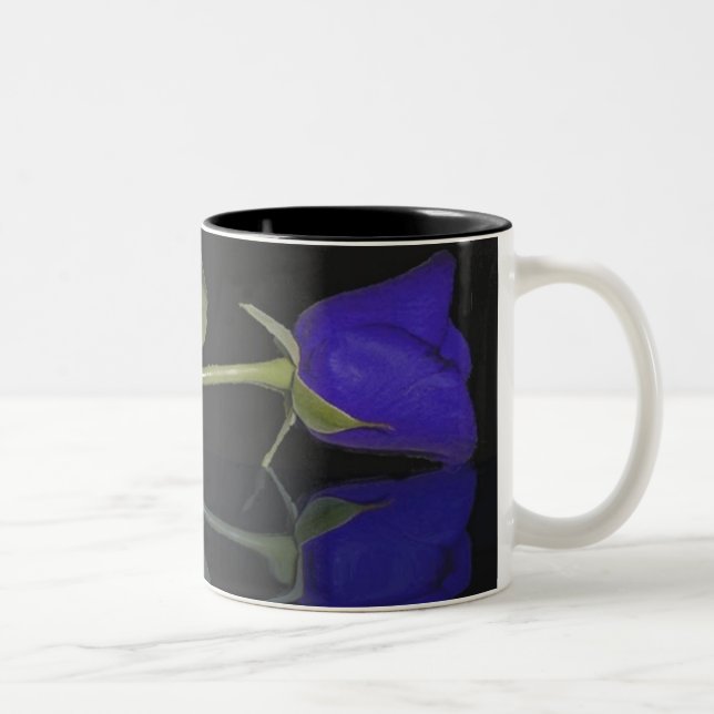 Caneca De Café Em Dois Tons Rosa Floral Patterno (Direita)