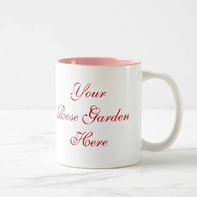 Caneca De Café Em Dois Tons Rosa Gardener Say com Rosas (Direita)