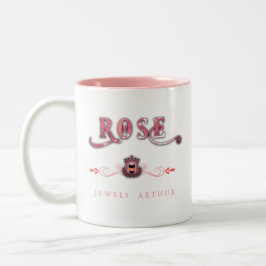 Caneca De Café Em Dois Tons Rosa Jewels Cafe Series de Jewels Arthur