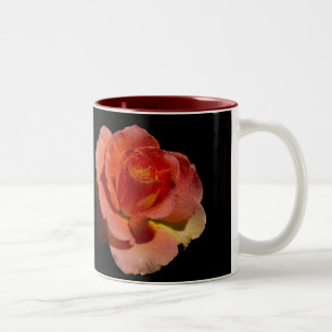 Caneca De Café Em Dois Tons Rosa laranja
