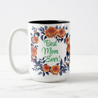 Caneca De Café Em Dois Tons Rosa Laranja Melhor Mãe Dia de as mães
