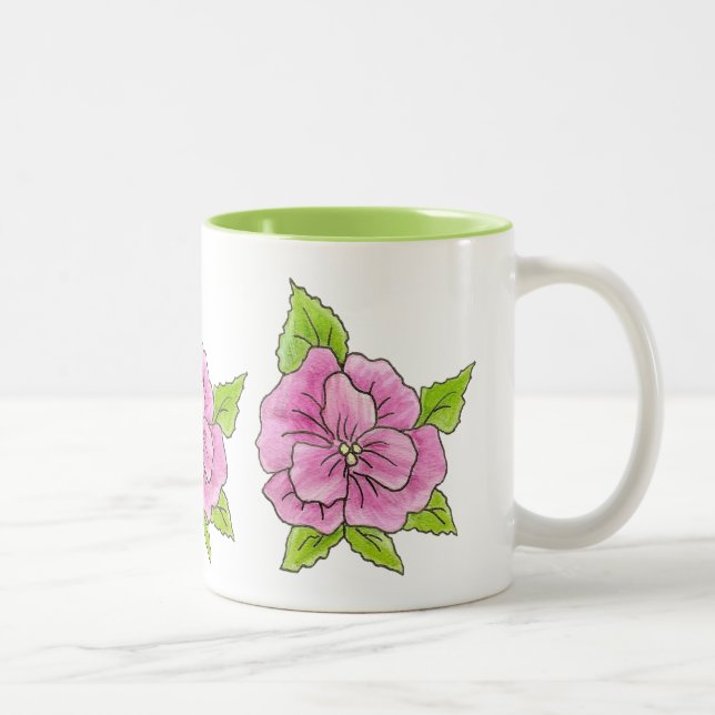 Caneca De Café Em Dois Tons Rosa Mug (Direita)
