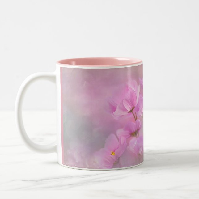 Caneca De Café Em Dois Tons Rosa Perfeito (Esquerda)