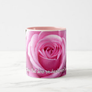 Caneca De Café Em Dois Tons Rosa personalizado de para a Copa de Café de Rosas