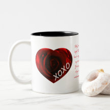 Rosa personalizável - Mug de café com dois tons