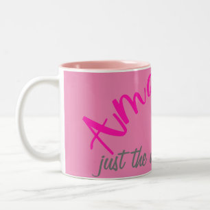 Caneca De Café Em Dois Tons Rosa Positivo Incrível Do Jeito Que Você É Feminin