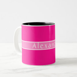 Caneca De Café Em Dois Tons Rosa Quente Personalizado