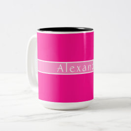 Caneca De Café Em Dois Tons Rosa Quente Personalizado