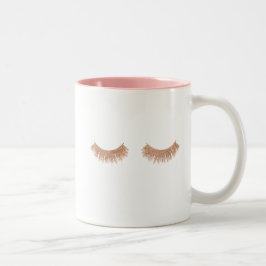 Caneca De Café Em Dois Tons Rosa-Quic Eyelashes Café