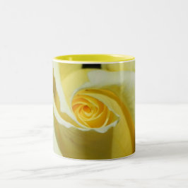 Caneca De Café Em Dois Tons Rosas amarelos florais da caneca…