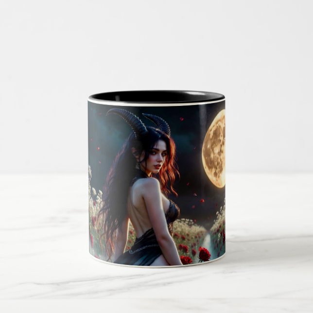 Caneca De Café Em Dois Tons Rosas ao Luar (Centro)