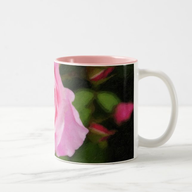 Caneca De Café Em Dois Tons Rosas cor-de-rosa pintados (Direita)