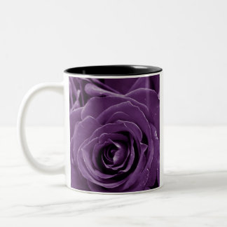 Caneca De Café Em Dois Tons Rosas Roxos De 11oz, Preto Para Canhão De Dois Ton