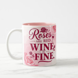 Caneca De Café Em Dois Tons Rosas são vermelhas, mas o vinho é fino e chique