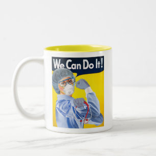 Caneca De Café Em Dois Tons Rosie, o profissional de saúde