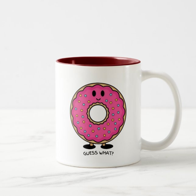 Caneca De Café Em Dois Tons Rosquinha Até Fale Comigo Até Café! ☕ 🍩 😂 (Direita)