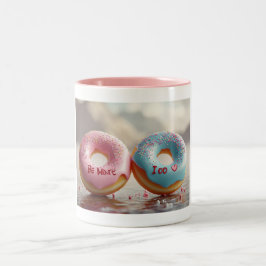 Caneca De Café Em Dois Tons Rosquinha Sweetheart do namorados