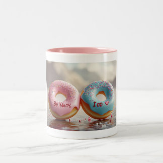 Caneca De Café Em Dois Tons Rosquinha Sweetheart do namorados