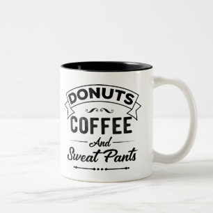 Caneca De Café Em Dois Tons Rosquinhas e café