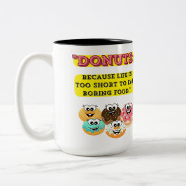 Caneca De Café Em Dois Tons ROSQUINHAS, porque a vida é curta demais para come