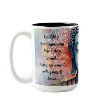 Rosto Buda Watercolor com Fundo de Mandala