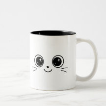 Rosto Kawaii Fofo Minimalista