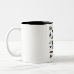 Caneca De Café Em Dois Tons Rostos De Tubarão Que Cara Você Quer Encontrar?