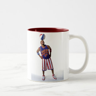 Caneca De Café Em Dois Tons Rotação da bola do patinete na cabeça
