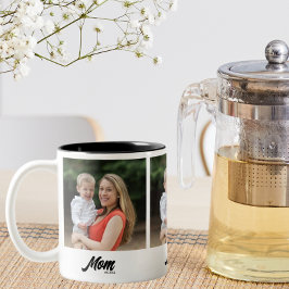 Caneca De Café Em Dois Tons Roteiro Estabelecido pela Mamãe Preto 3 Foto