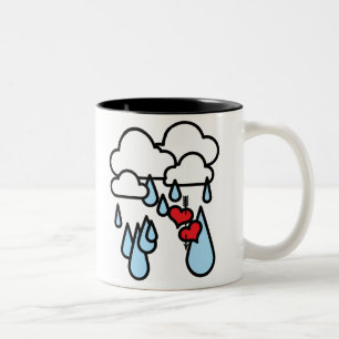 Caneca De Café Em Dois Tons Rothenhagen "Corações Chuvosos"