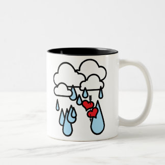 Caneca De Café Em Dois Tons Rothenhagen "Corações Chuvosos"