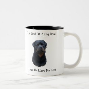 Caneca De Café Em Dois Tons Rottweiler