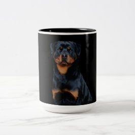 Caneca De Café Em Dois Tons Rottweiler