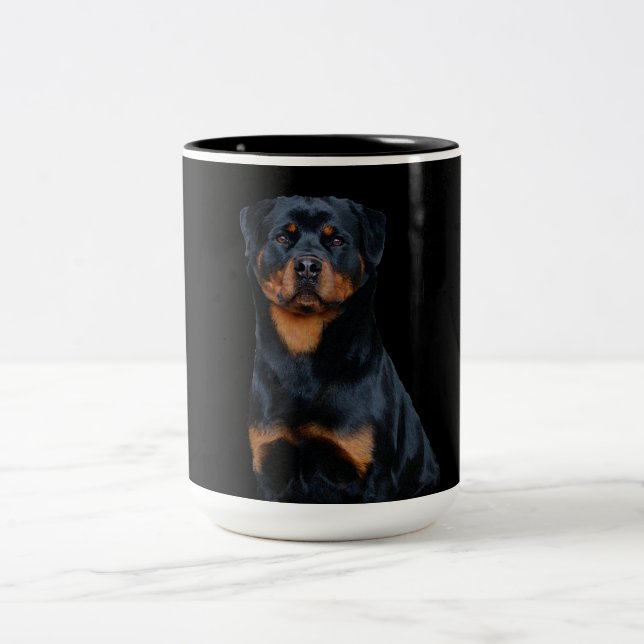 Caneca De Café Em Dois Tons Rottweiler  (Centro)