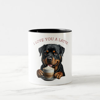 Caneca De Café Em Dois Tons Rottweiler Latte