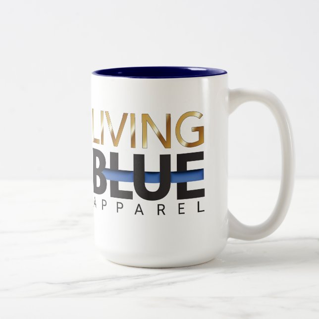 Caneca De Café Em Dois Tons Roupa azul vivo (Direita)