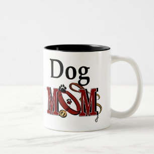 Caneca De Café Em Dois Tons Roupa e presentes da mãe de cachorro
