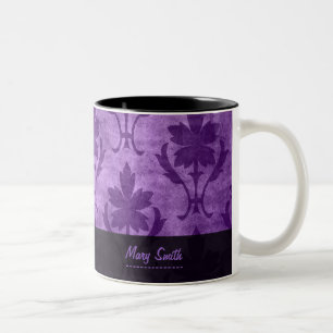 Caneca De Café Em Dois Tons Roxo conhecido feito sob encomenda do teste padrão