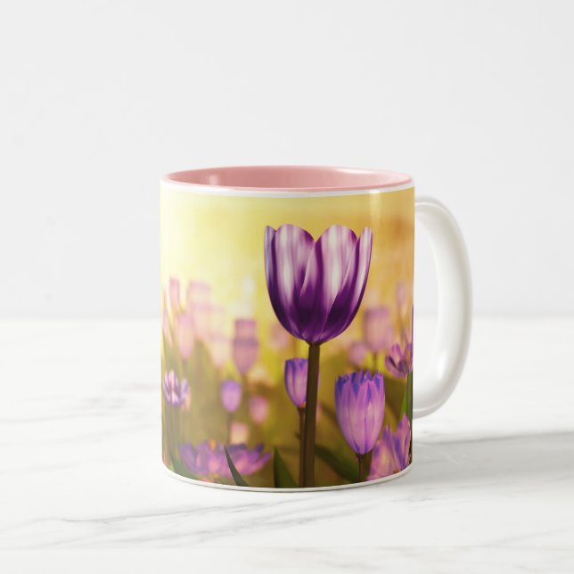 Caneca De Café Em Dois Tons Roxo Jubilee Mug (Frente Esquerda)