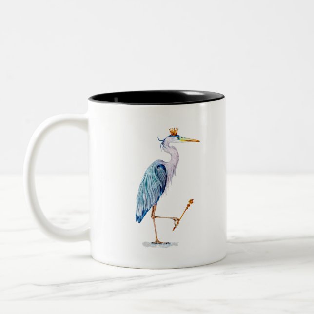 Caneca De Café Em Dois Tons Royal Blue Heron (Esquerda)