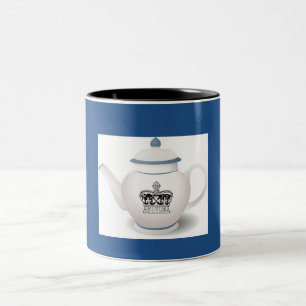 Caneca De Café Em Dois Tons Royal Crown English Teapot Mug