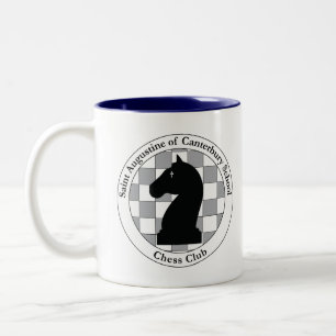 Caneca De Café Em Dois Tons Rua. A Chess Club Coffee Mug