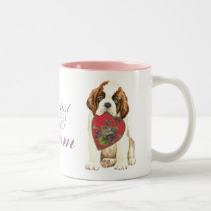 Caneca De Café Em Dois Tons Rua, Bernard Heart Mãe