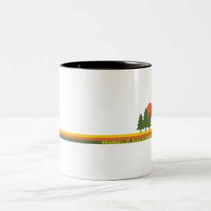 Caneca De Café Em Dois Tons Rua de Wrangell. Parque Nacional de Elias Pine Tre