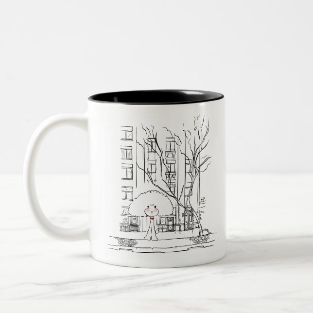 Caneca De Café Em Dois Tons Rua do Poodle (Esquerda)