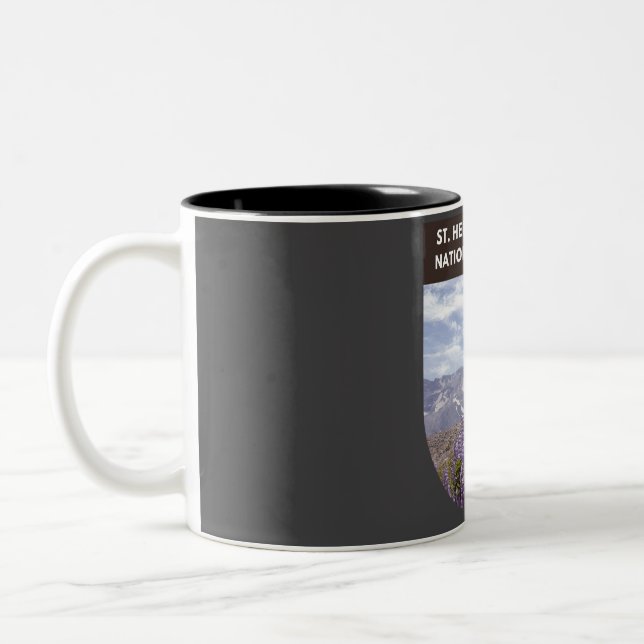 Caneca De Café Em Dois Tons Rua: Helens Monumento Nacional Vulcânico (Esquerda)