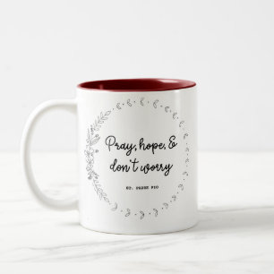 Caneca De Café Em Dois Tons Rua, Padre Pio Mug