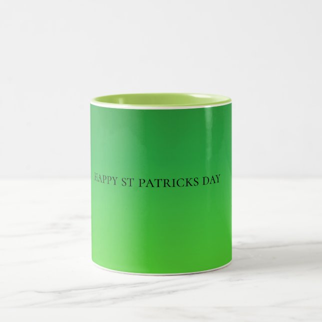 Caneca De Café Em Dois Tons Rua. Patricks Day Green  (Centro)
